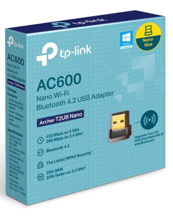 Placa de Red Nano Bluetooth USB Tp-Link AC600 Dual Band